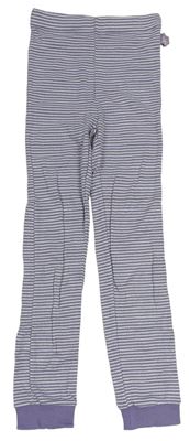 Fialovo-bílo-stříbrné pruhované spodní kalhoty Topolino