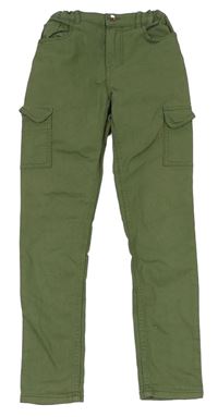 Khaki cargo skinny teplákové rifle H&M