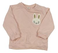 Světlerůžová mikina se zajíčkem H&M