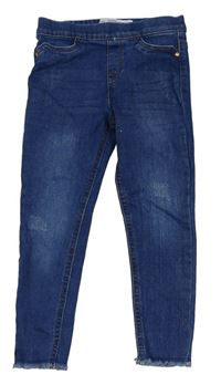 Modré riflové džegíny ošoupaného vzhledu Denim Co