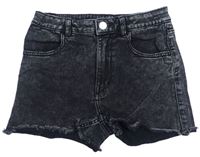 Černé plísňové riflové kraťasy zn. H&M
