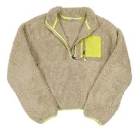 Světlebéžová huňatá bunda H&M
