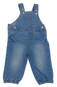 Modré riflové laclové kalhoty s kapsou Topomini