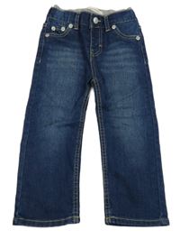 Tmavomodré straight teplákové rifle Levi´s