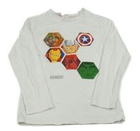 Bílé triko s Avengers H&M