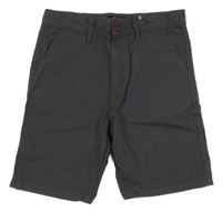 Tmavošedé plátěné kraťasy THREADBOYS