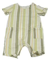 Pruhovaný cargo kraťasový overal Tu