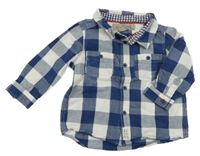 Tmavomodro-bílá kostkovaná košile H&M