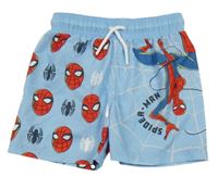 Světlemodré plážové kraťasy se Spider-many PRIMARK
