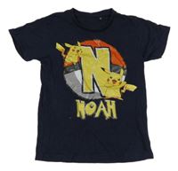 Tmavomodré tričko s Pikachu 