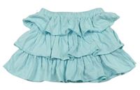 Světlemodrá bavlněná vrstvená sukně H&M