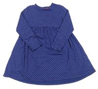 Tmavomodré puntíkované bavlněné šaty Miniclub