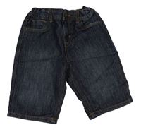 Tmavomodré straight riflové kraťasy Denim Co.