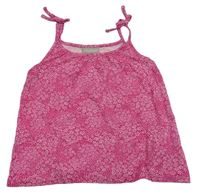 Tmavorůžový květovaný top Matalan