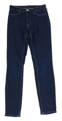 Tmavomodré skinny fit rifle H&M