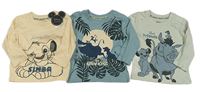 3x triko s Lvím králem - béžové + modré + světlemodré Primark
