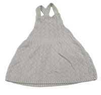 Světlešedé vzorované pletené laclové šaty H&M