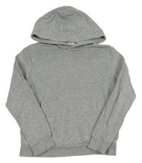 Šedá melírovaná mikina s kapucí H&M