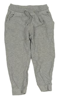 Šedé melírované capri tepláky