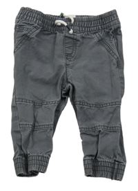 Tmavošedé plátěné cuff kalhoty Joe Fresh