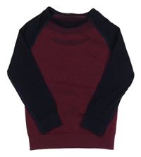 Vínovo-tmavomodré spodní funkční triko Lupilu