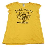 Hořčicové tričko s tygrem C&A