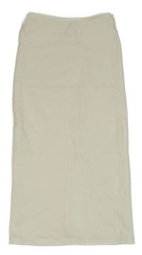 Smetanová žebrovaná elastická sukně H&M