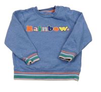 Modrá melírovaná mikina s nápisem Mini Boden