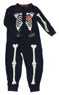 Tmavomodrý overal s kostmi a netopýry Lupilu