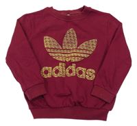 Vínová mikina Adidas