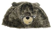 Hnědá kožešinová podšitá čepice - medvěd zn. Dopodopo