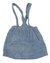 Světlemodrá manšestrová sukně s kšandami M&S