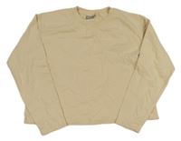 Smetanová crop mikina 