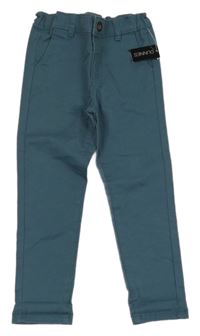 Nové - Tmavomodré plátěné chino kalhoty dunnes