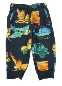 Tmavomodro-barevné tepláky s auty Nutmeg