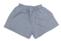 Bílo-modré pruhované lehké kraťasy 