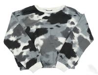 Černo-šedá army crop mikina 
