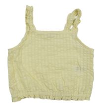 Žlutý krepový crop top H&M