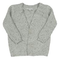 Světlešedý melírovaný třpytivý svetrový cardigan Primark