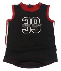Černo-červené sportovní tílko s číslem H&M