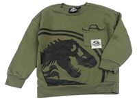 Khaki mikina s dinem - Jurský svět 