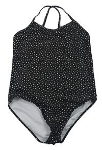 Černé puntíkaté jednodílné plavky Primark