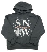 Antracitová mikina s nápisem a kapucí Primark