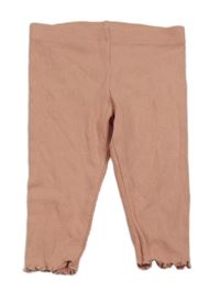 Růžové žebrované legíny F&F