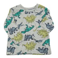 Světlešedé triko s diny Matalan