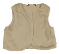 Béžová kožešinová podšitá vesta George