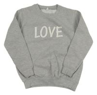 Šedá mikina s nápisem 