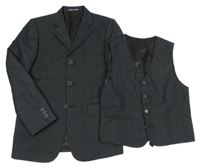 Tmavomodré slavnostní sako + slavnostní vesta 