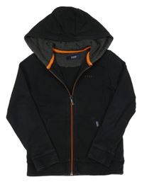 Černá propínací mikina s kapucí Baker