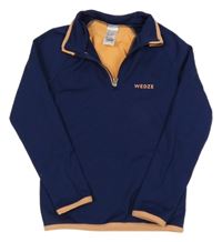 Tmavomodro-meruňková thermo funkční mikina Wedze 